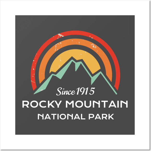 Rocky Mountains National Park Retro Wall Art by roamfree